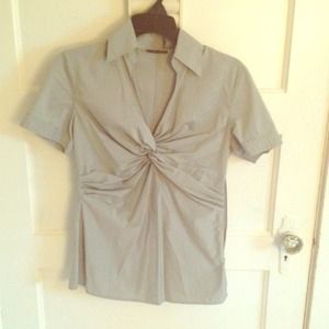 New York & Company Stretch Fit pale green top