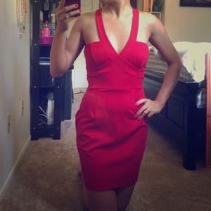 Red cocktail dress