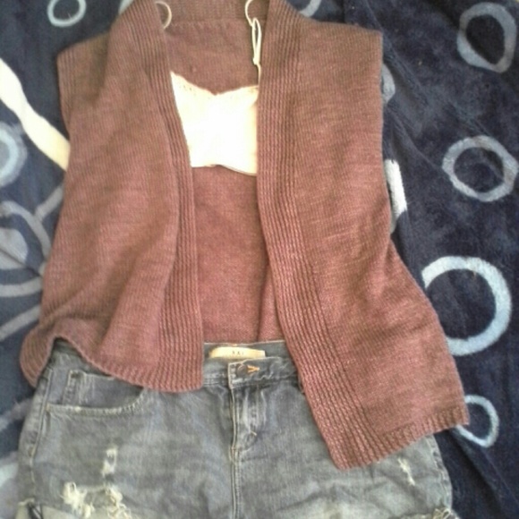 Purple knit vest