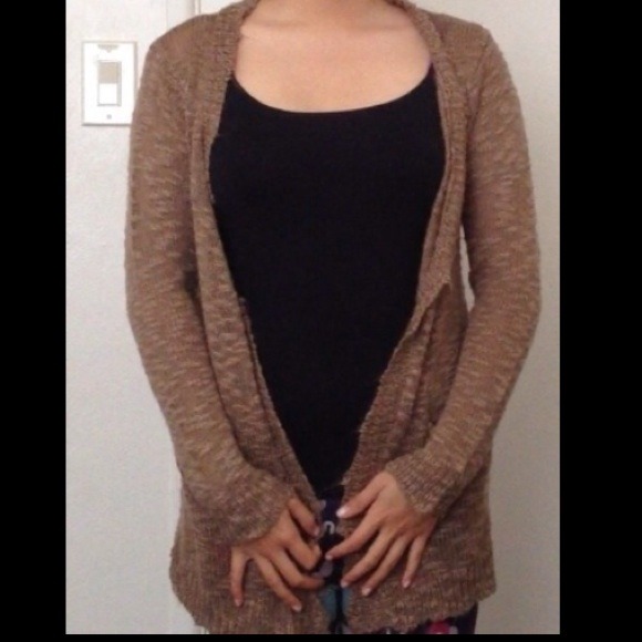 Long brown cardigan