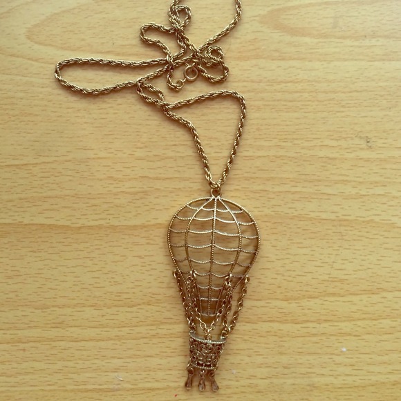 Gold Hot Air Balloon Necklace