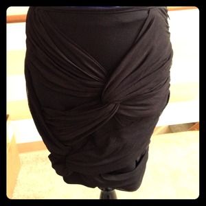 Black express skirt with criss cross front