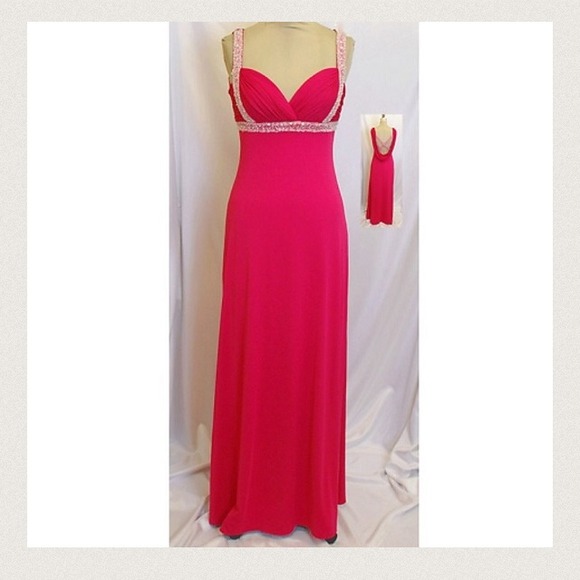 Hot pink formal dress