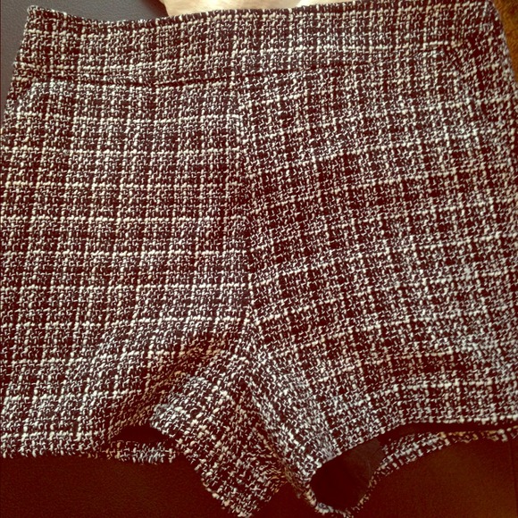 Tweed high waisted shorts
