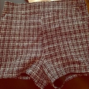 Tweed high waisted shorts