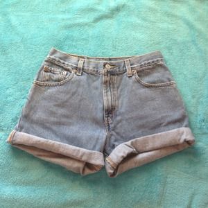 High waist shorts.