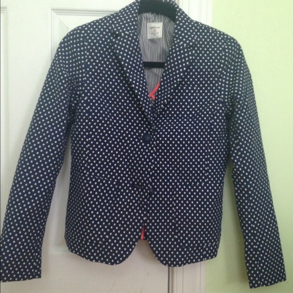 Blue polka dot blazer