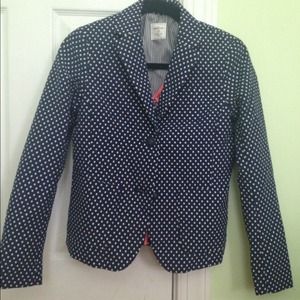 Blue polka dot blazer