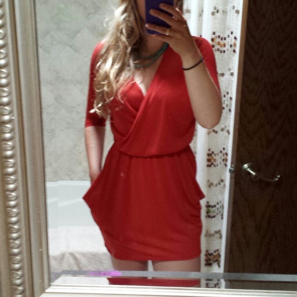 Urban Outfitters burnt orange mini dress.