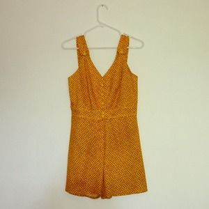 Vintage floral detail romper