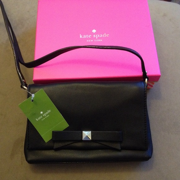 kate spade Handbags - BNWT!! KATE SPADE black leather crossbody