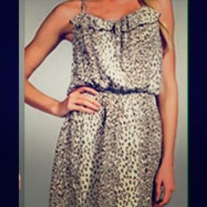 **SOLD** Parker Cami Dress -Snow Leopard 100% Silk