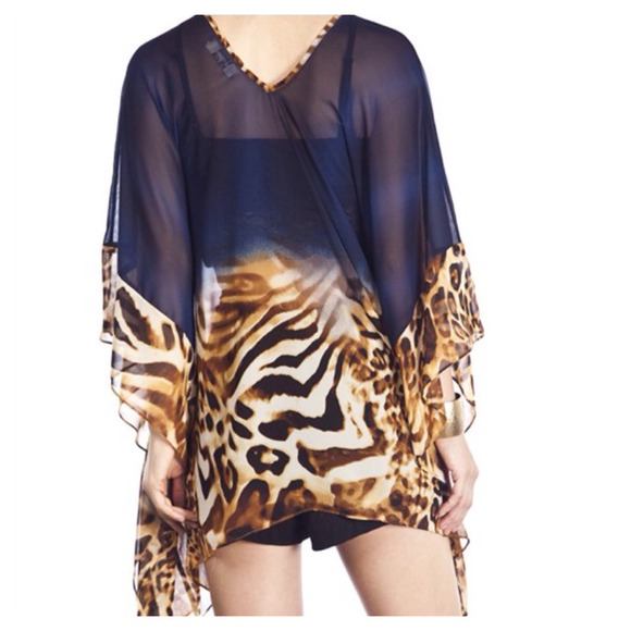 Navy Leopard Print Tunic - Picture 4 of 4