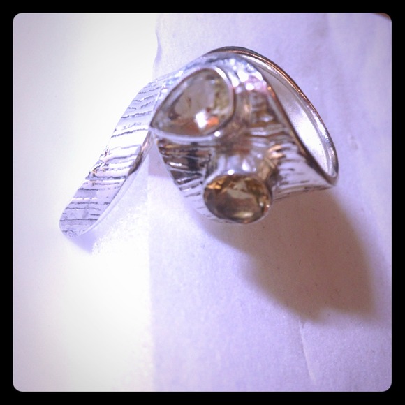 Textured Citrine Ring - (Sz 7.25)