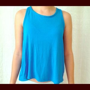 Bright blue tank