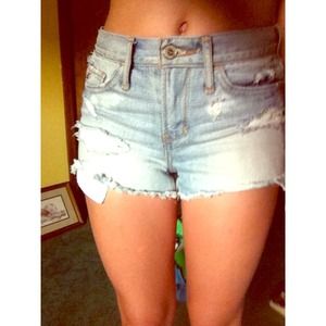 Denim short shorts (Hollister) new