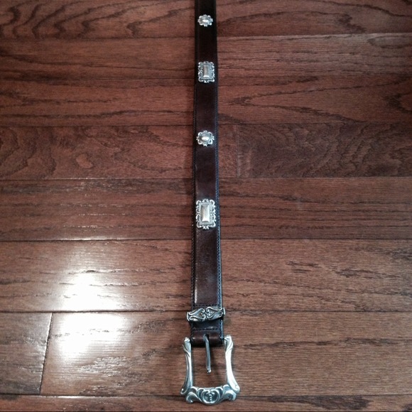 Fossil leather belt