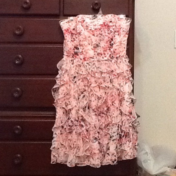 white house black market pink floral dress