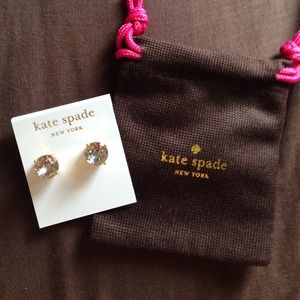 Brand new Kate Spade clear gumdrop earrings