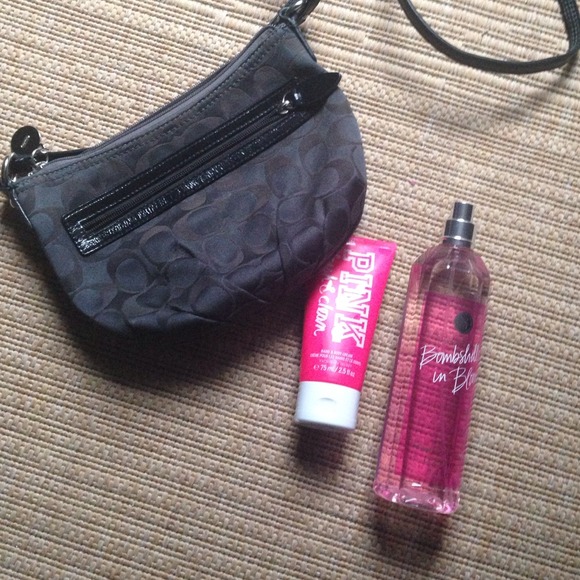 BUNDLE-Coach crossbody bag,pink lotion&vs perfume