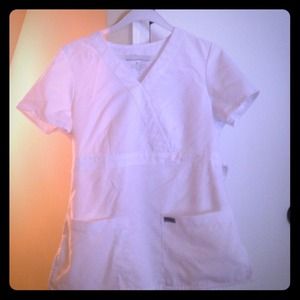 White greys anatomy scrub top