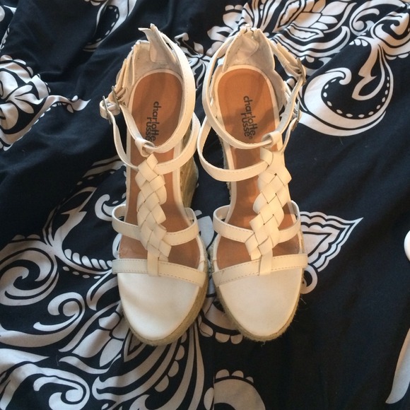 Charlotte Russe Shoes - Charlotte Russe white wedges - size 8