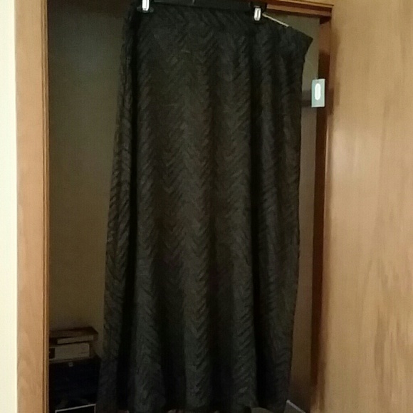 Charcoal maxi skirt with lining in top half