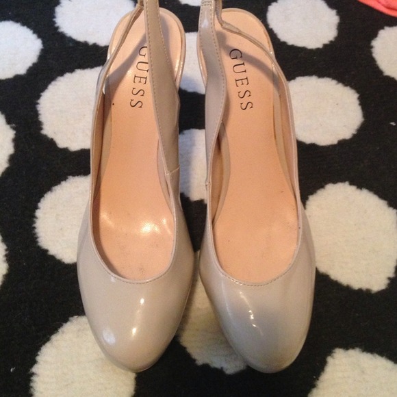 Guess nude sling backs sz 6.5 - Picture 2 of 3