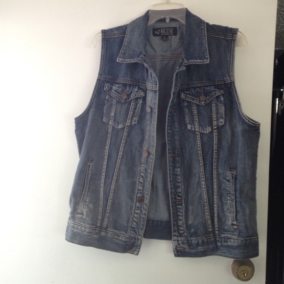 Punk denim vest