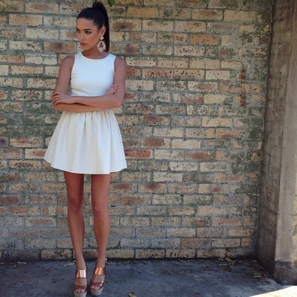 White SABO SKIRT DRESS