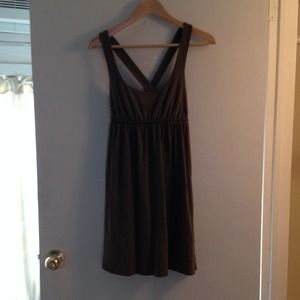 Forrest green cross-back dress
