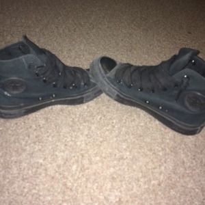 All back high top chucks