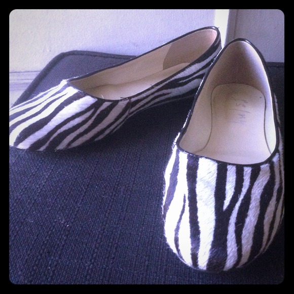 Zebra Print Calf Hair Flats