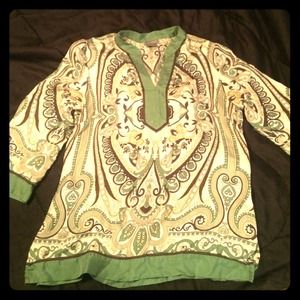 Ann Taylor Silk Boho Tunic