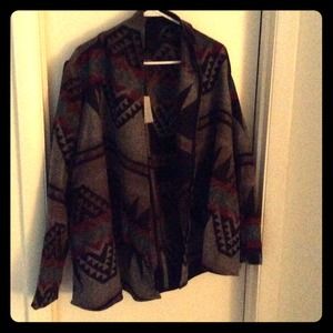 RESERVED 🚫🚫Tribal open front sweater