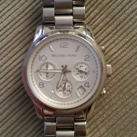SOLD Michael Kors Silver Boyfriend Watch