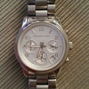 SOLD Michael Kors Silver Boyfriend Watch
