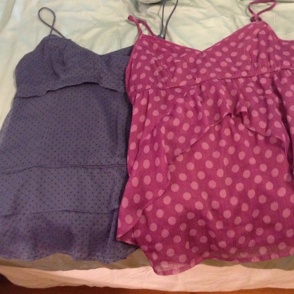 Two ADORABLE polka dot tank tops. - Picture 4 of 4