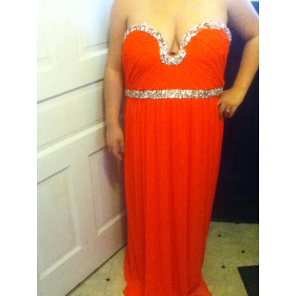 Coral Deep Drop Dress.