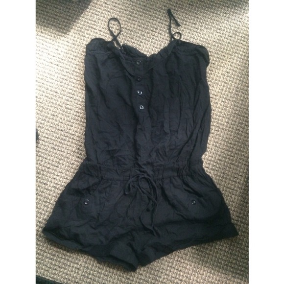 Black Summer Time Romper