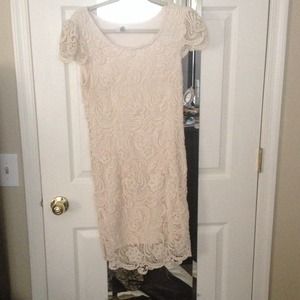 Creme colored, crocheted dress from Francesca's.