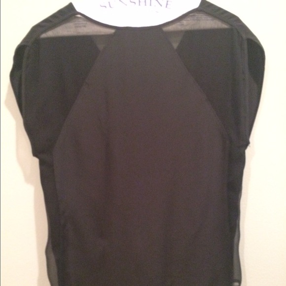 Black silk flowy top by Made - Picture 2 of 4