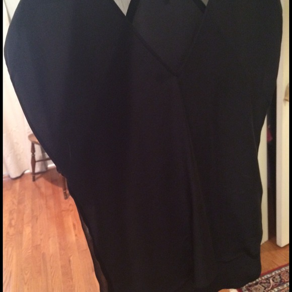 Black silk flowy top by Made - Picture 3 of 4