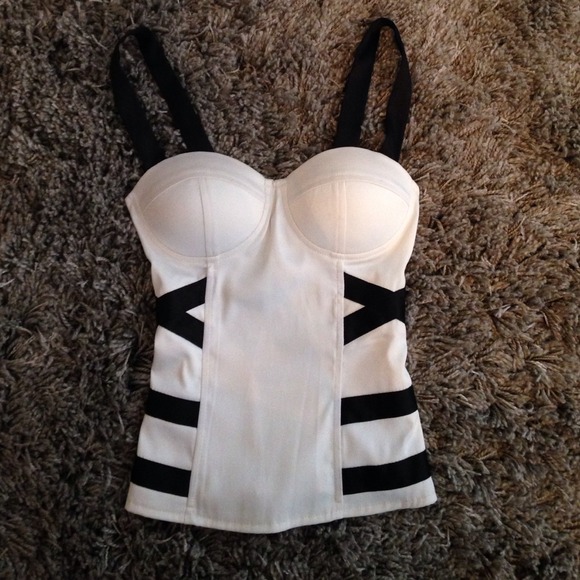 White corset top