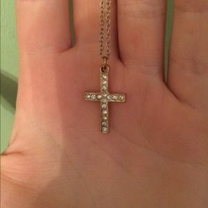 Studded Cross Necklace