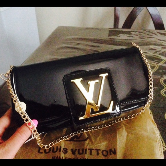 Black with gold hardware