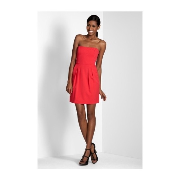 BCBGMaxAzria Martina Bengaline Strapless Dress