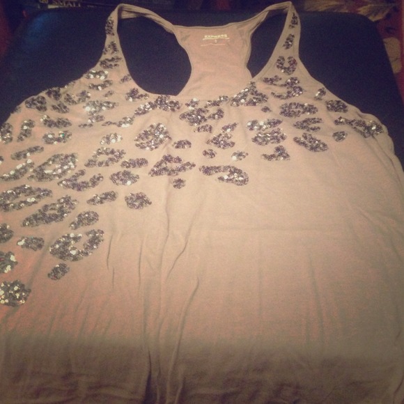 Sequined cheetah tank top!
