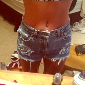 Distressed High Waisted Shorts