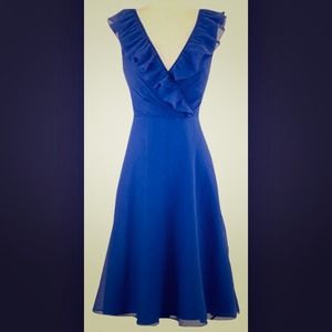 J. Crew Macie dress silk chiffon Casablanca blue 8